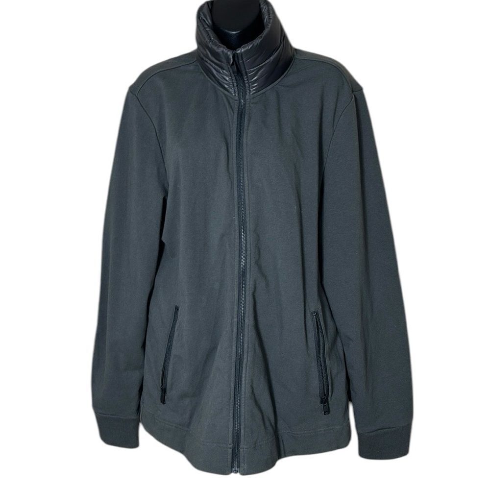 Lululemon men’s large rare dark gray puffer panel performance jacket M4146S